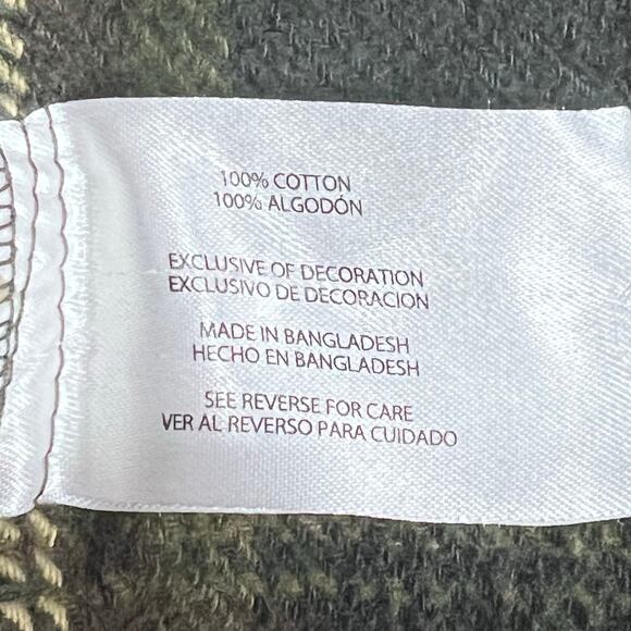 Orvis Men’s Green Plaid Flannel Shirt Jacket XL 100% Cotton - Side Pockets - Picture 8 of 9